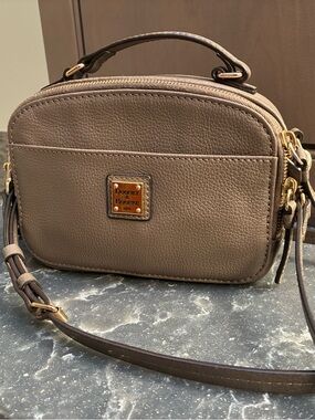 Dooney & Bourke Taupe Pebble Leather Crossbody